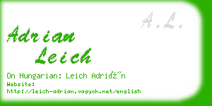 adrian leich business card